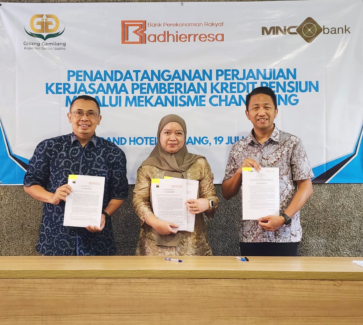 Penandatanganan Perjanjian Kerjasama Kredit Pensiun Melalui Mekanisme Channeling