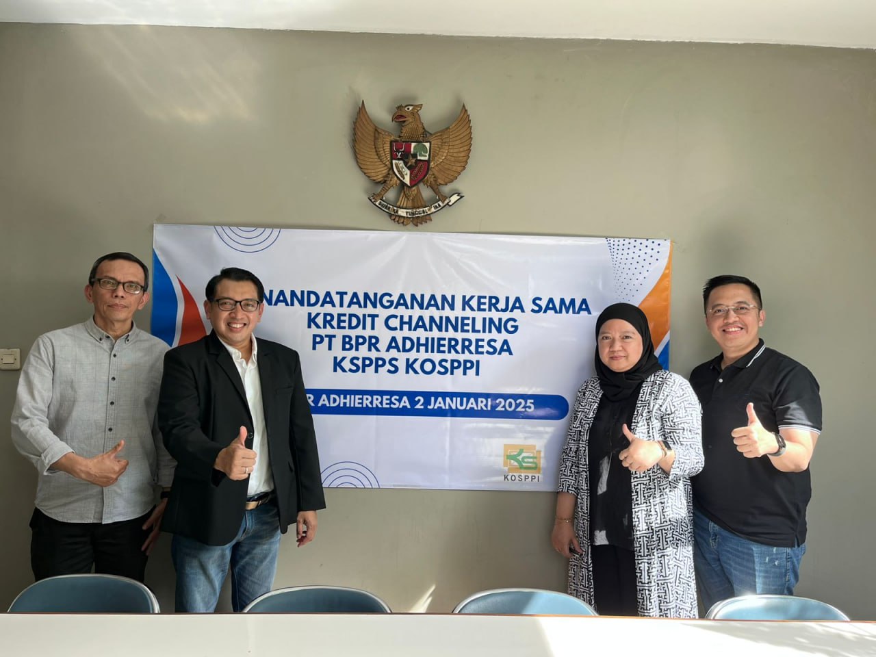 Penandatanganan Kerjasama Kredit Channeling PT BPR Adhierresa dengan KSPPS KOSPPI