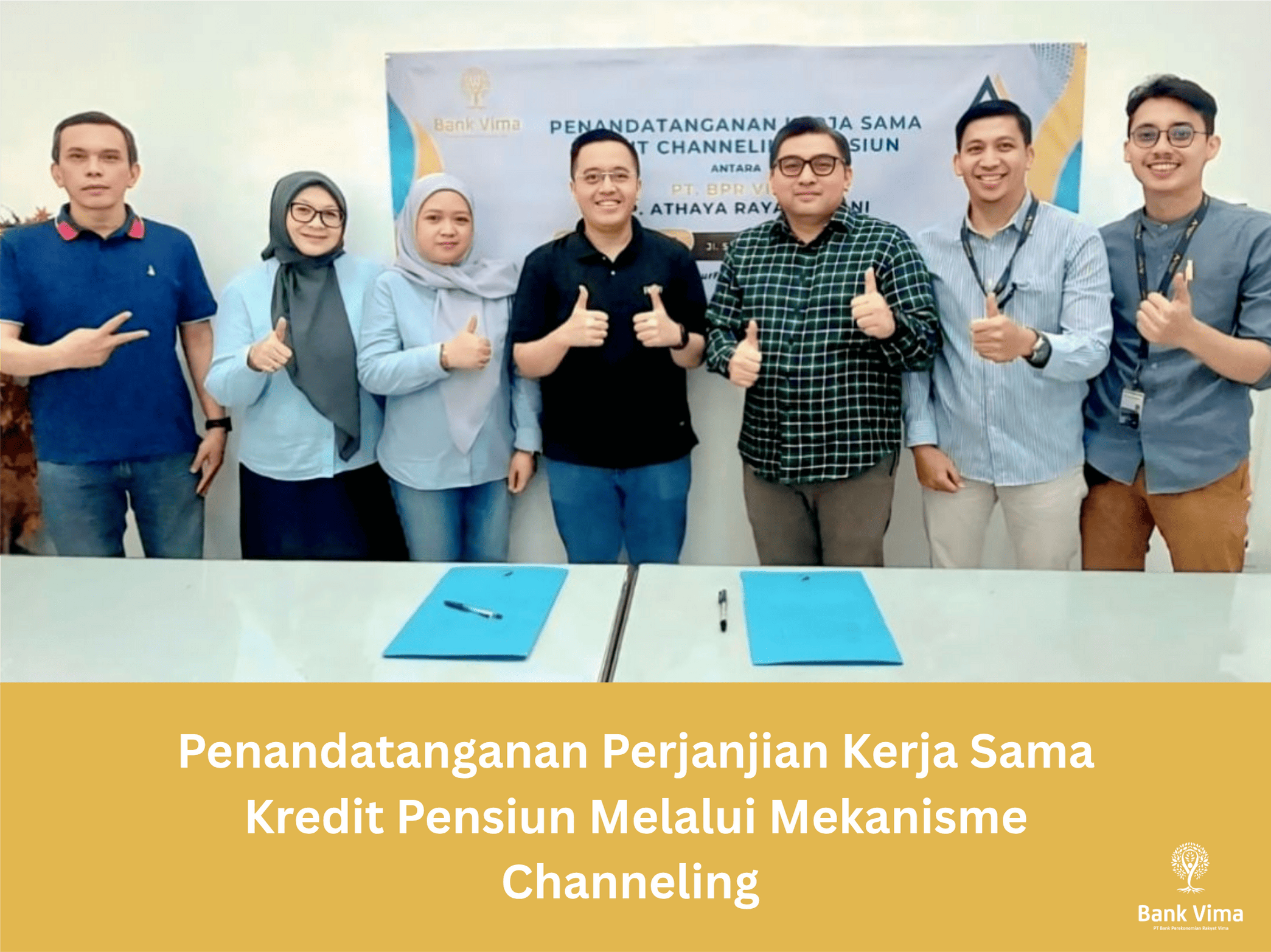 Penandatanganan Kerjasama Kredit Pensiun antara Bank Vima dan Athaya Raya Madani